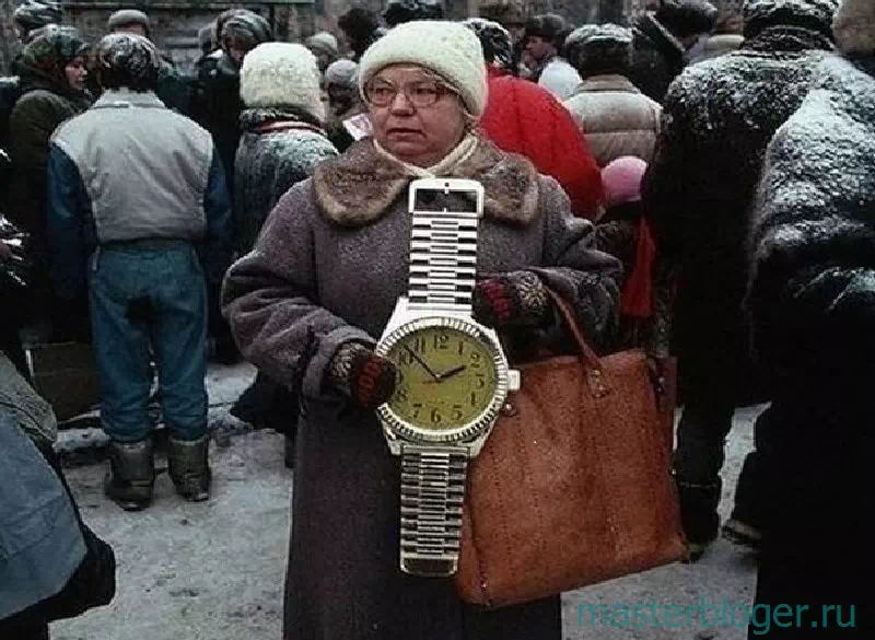 "Золотые" китайские часы на барахолке 90-х годов